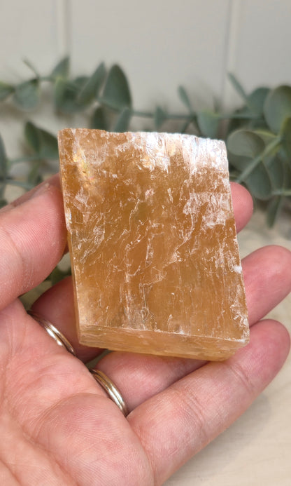 Cube de Calcite optique jaune