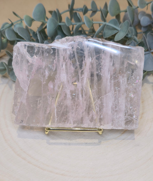 Tranche de Quartz rose de Madagascar