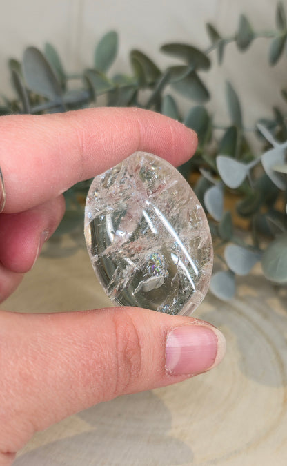 Pierre de paume en Quartz clair (extra clair)
