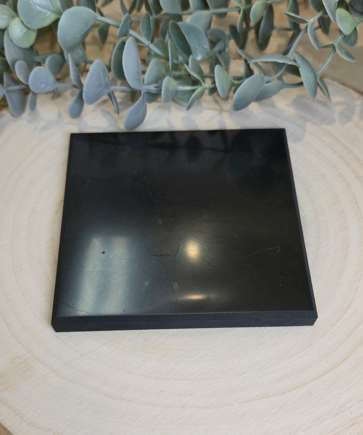 Sous-verre/plaque carré en Shungite