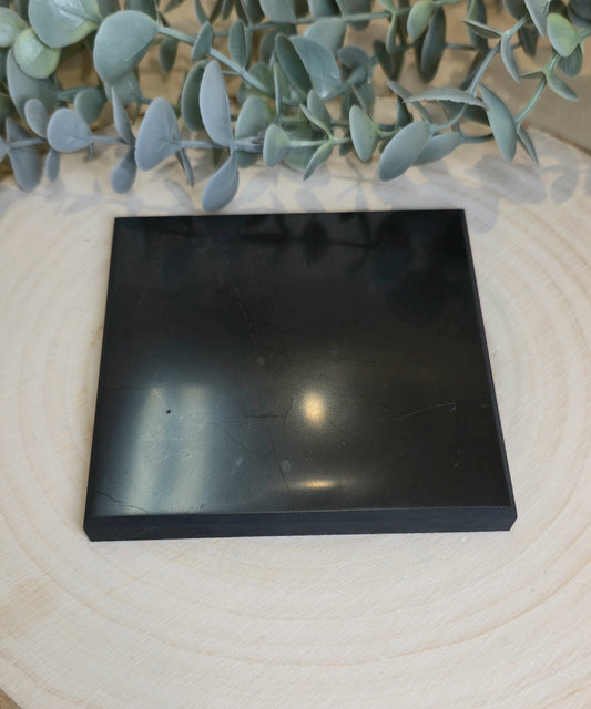 Sous-verre/plaque carré en Shungite