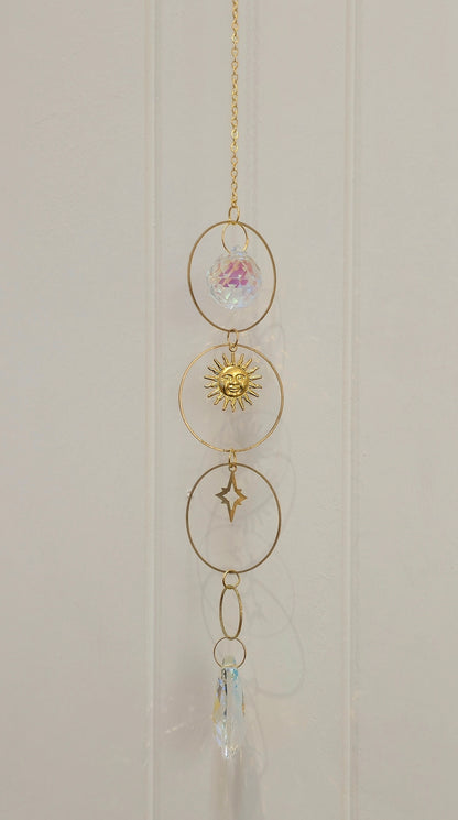 Capteur de lumière cristaux Soleil/Étoile