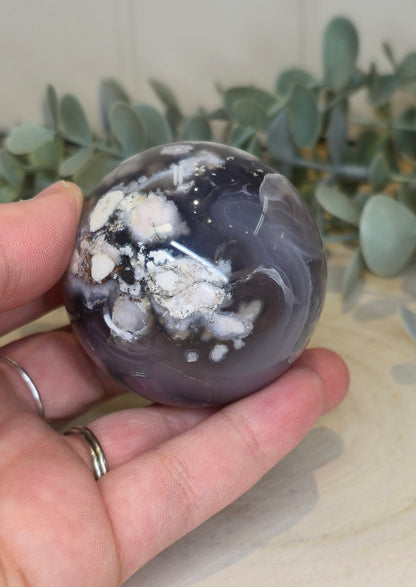 Sphère de Agate fleur