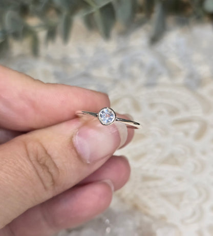 Bague Topaze blanche