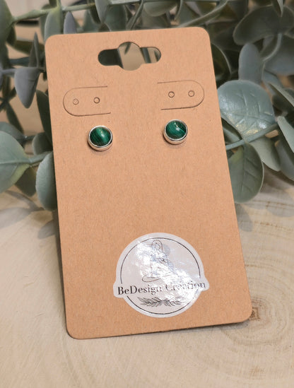 Boucles d'oreilles Malachite