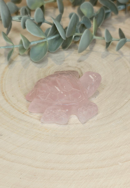 Tortue en Quartz rose