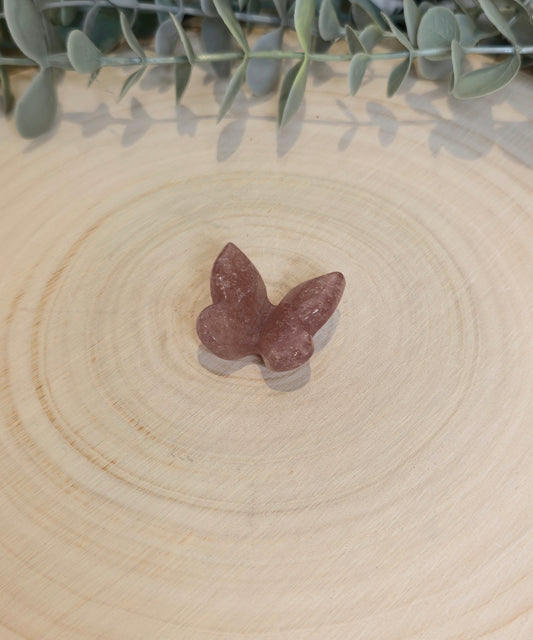 Papillon Quartz fraise