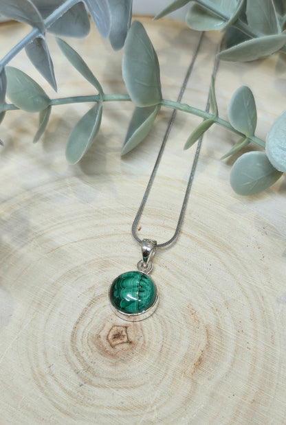 Collier Malachite rond