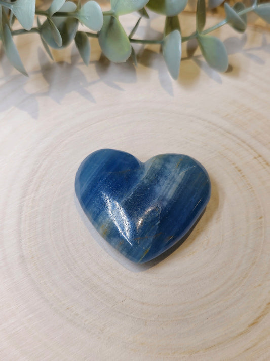 Coeur en Onyx bleu