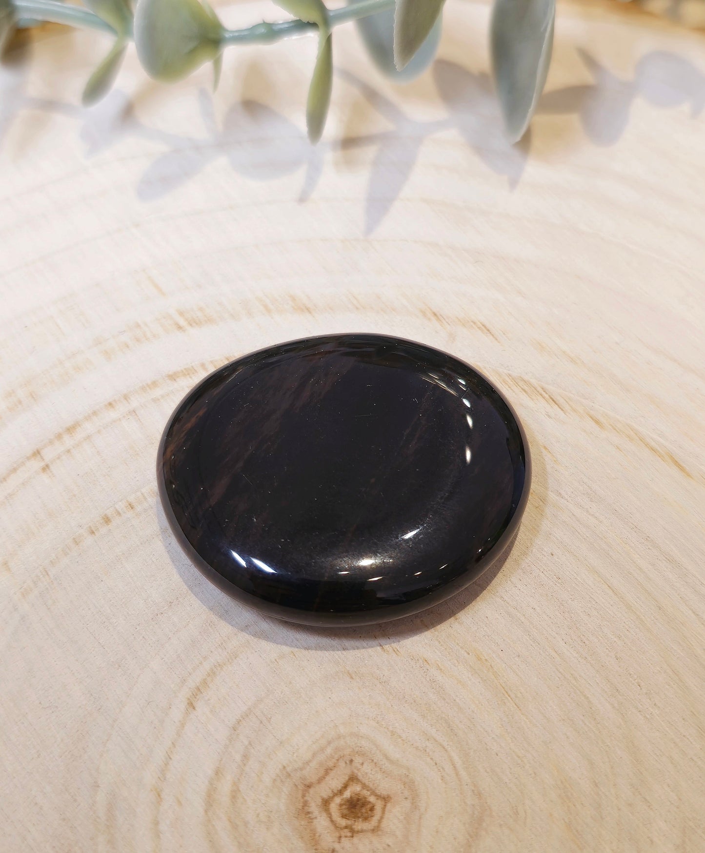 Pierre de paume mince Obsidienne cuivrée