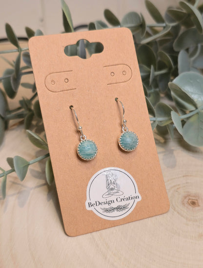 Boucles d'oreilles pendante Amazonite