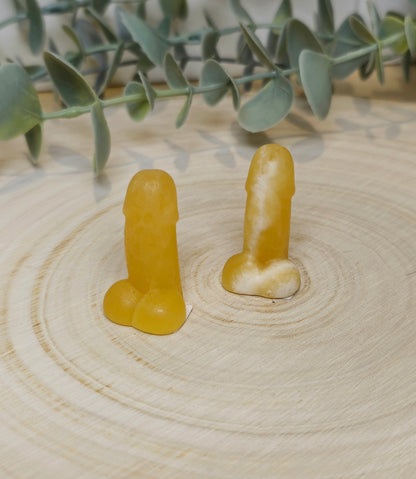Pénis en Calcite jaune