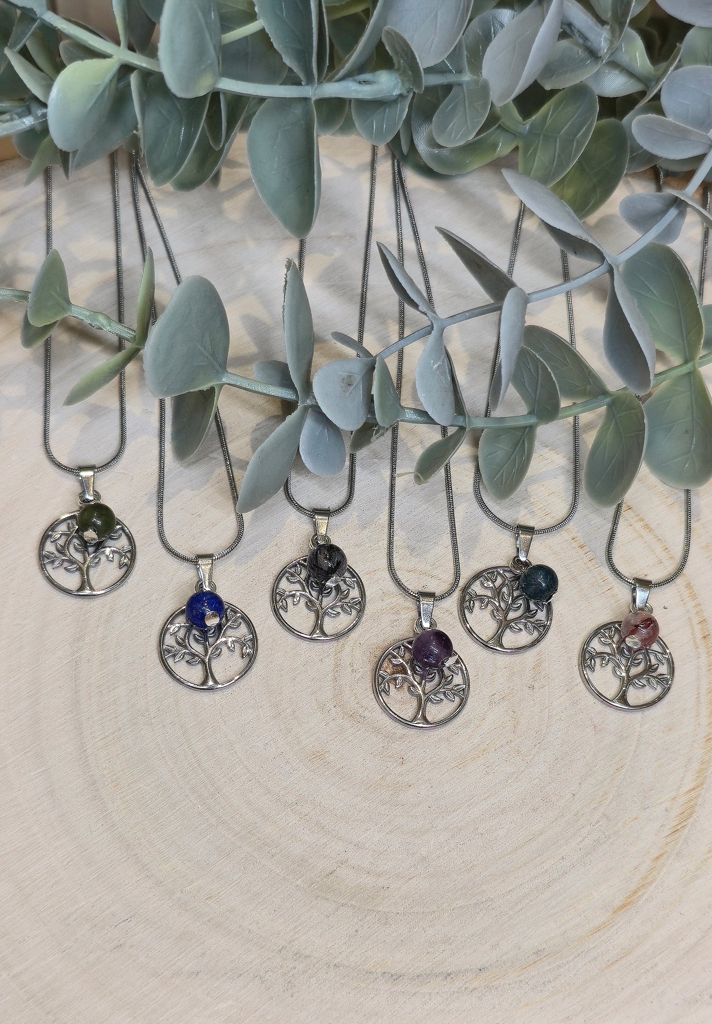Collier Arbre de vie et pierre