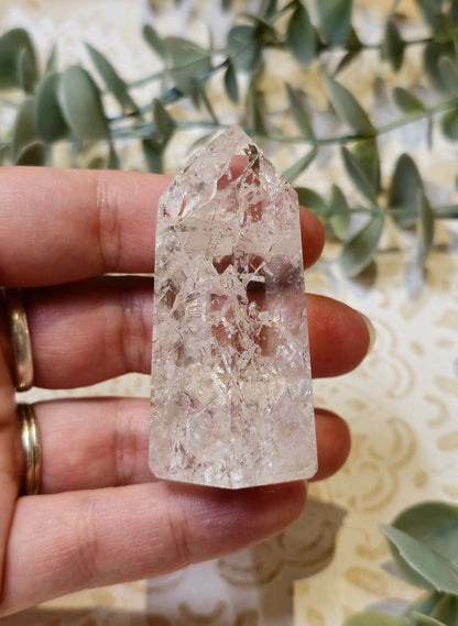 Pointe en Quartz clair craquelé