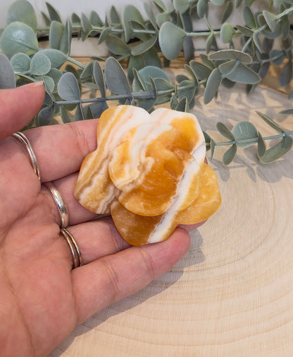 Fleur en Calcite orange