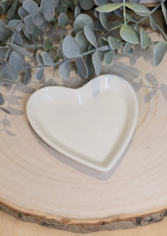 Assiette Coeur blanche