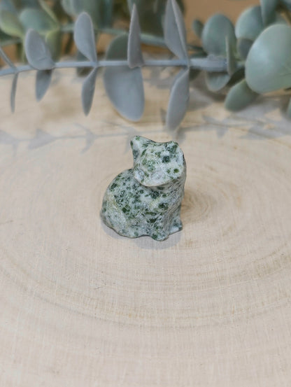 Chat en Jaspe Green dots