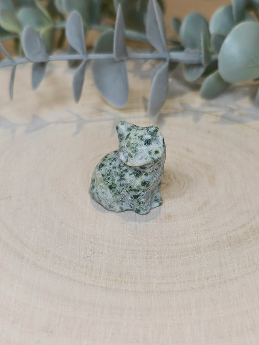 Chat en Jaspe Green dots