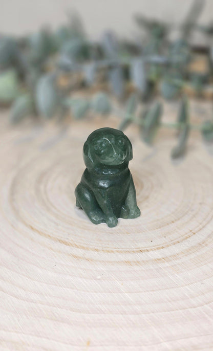 Chien en Aventurine verte