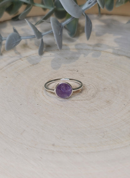 Bague grand rond Améthyste