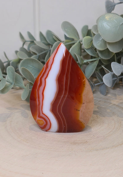 Flamme en Agate rouge rubanée