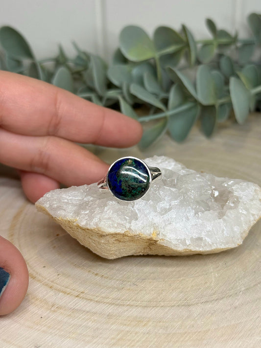 Bague Azurite-Malachite