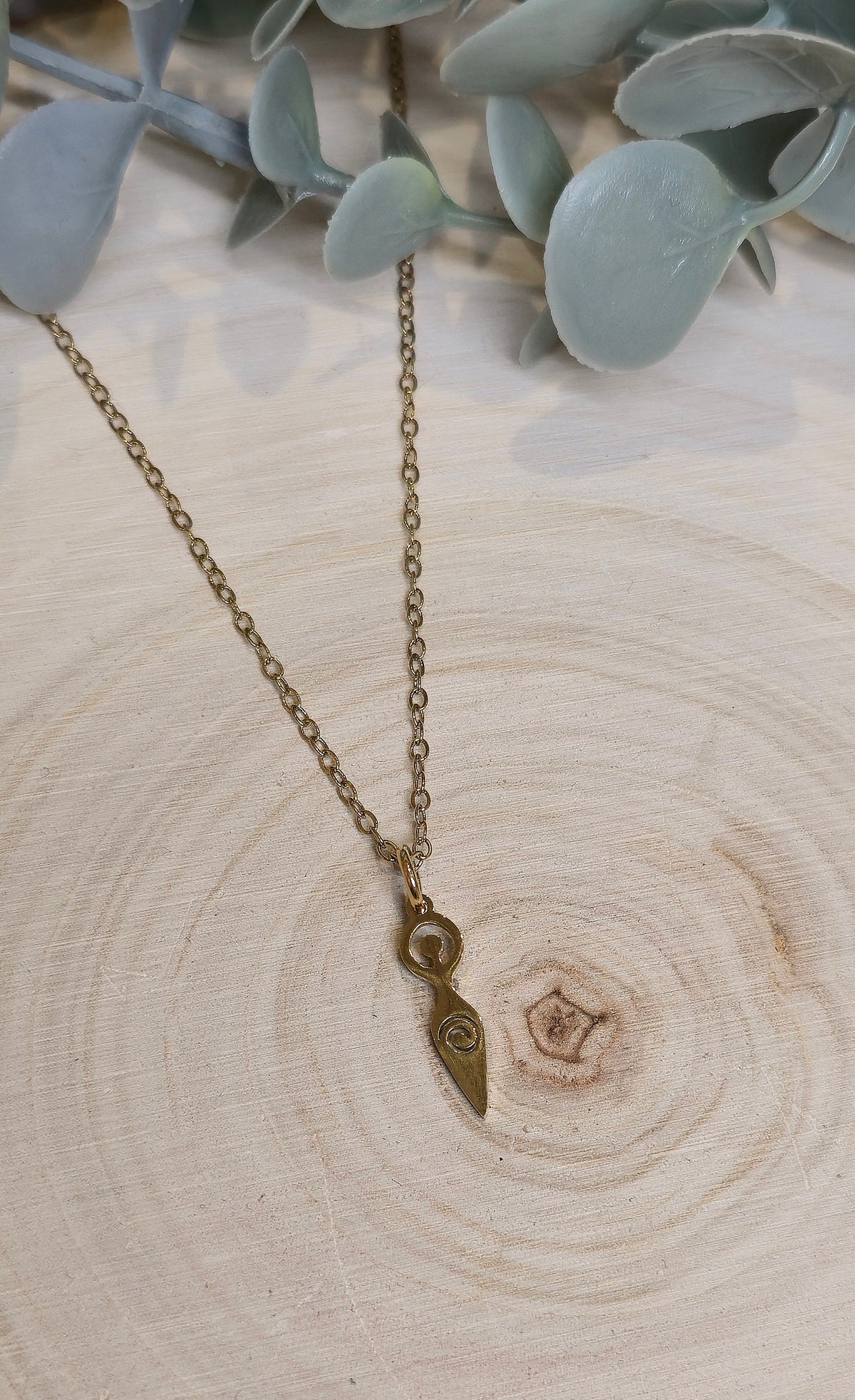 Collier Déesse vortex gold