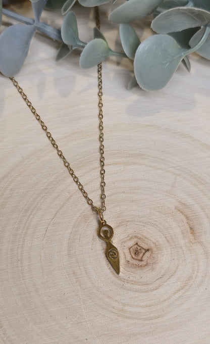 Collier Déesse vortex gold