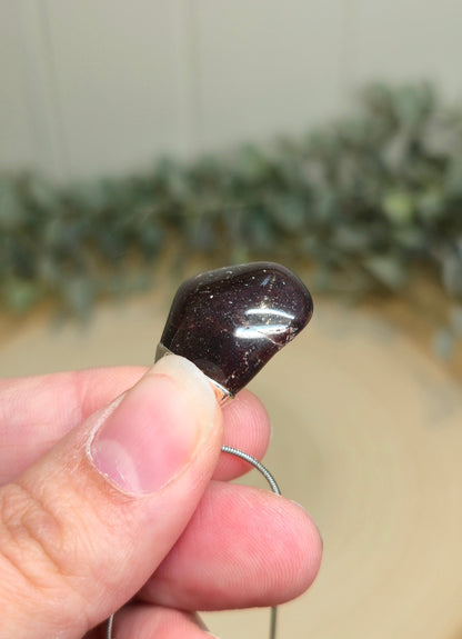 Collier Grenat rond barattée