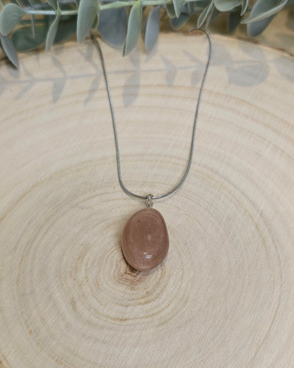 Collier Pierre de lune pêche barattée