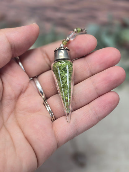 Pendule de verre Péridot