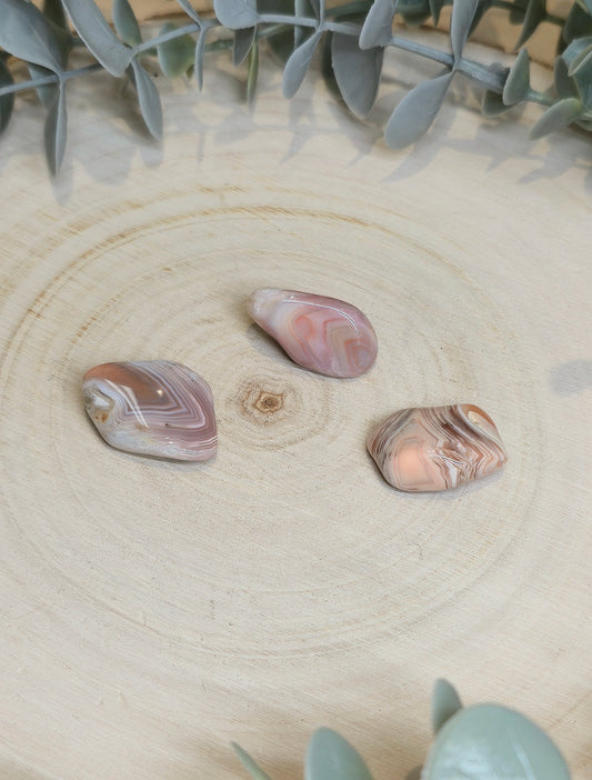 Agate Botswana Rose barattée