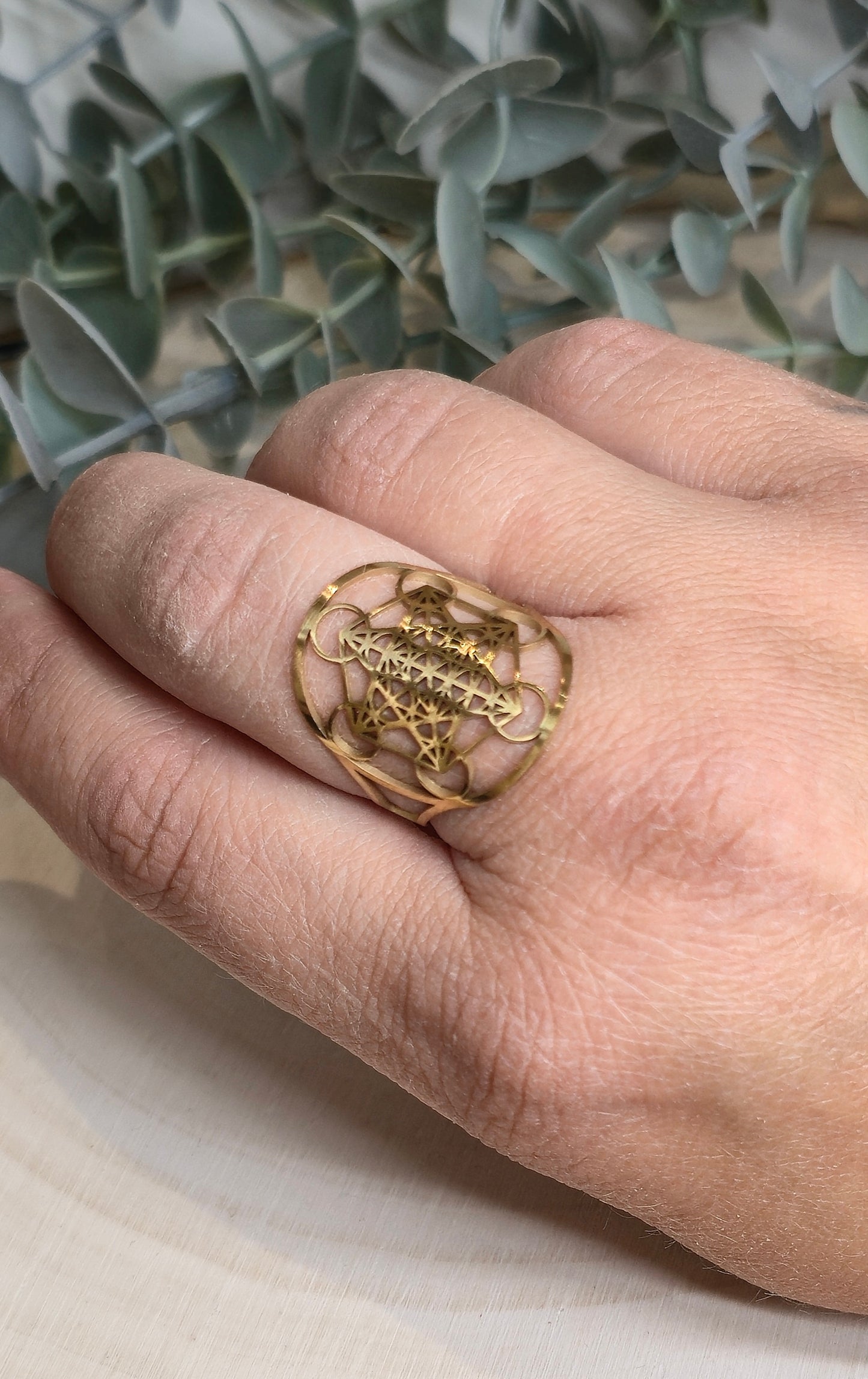 Bague Métatron ajustable gold