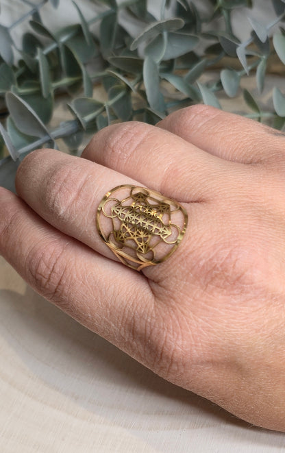 Bague Métatron ajustable gold