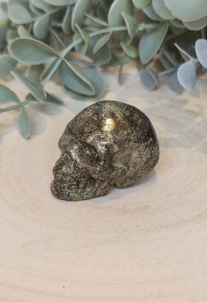 Crâne en Pyrite