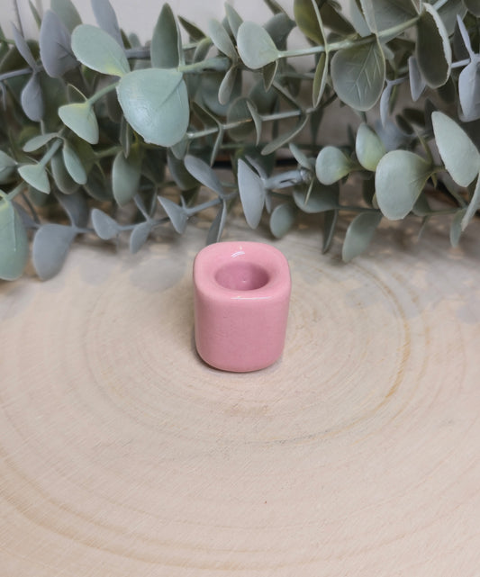 Porte-bougie d’intention rose