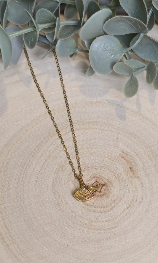 Collier Ginkgo gold