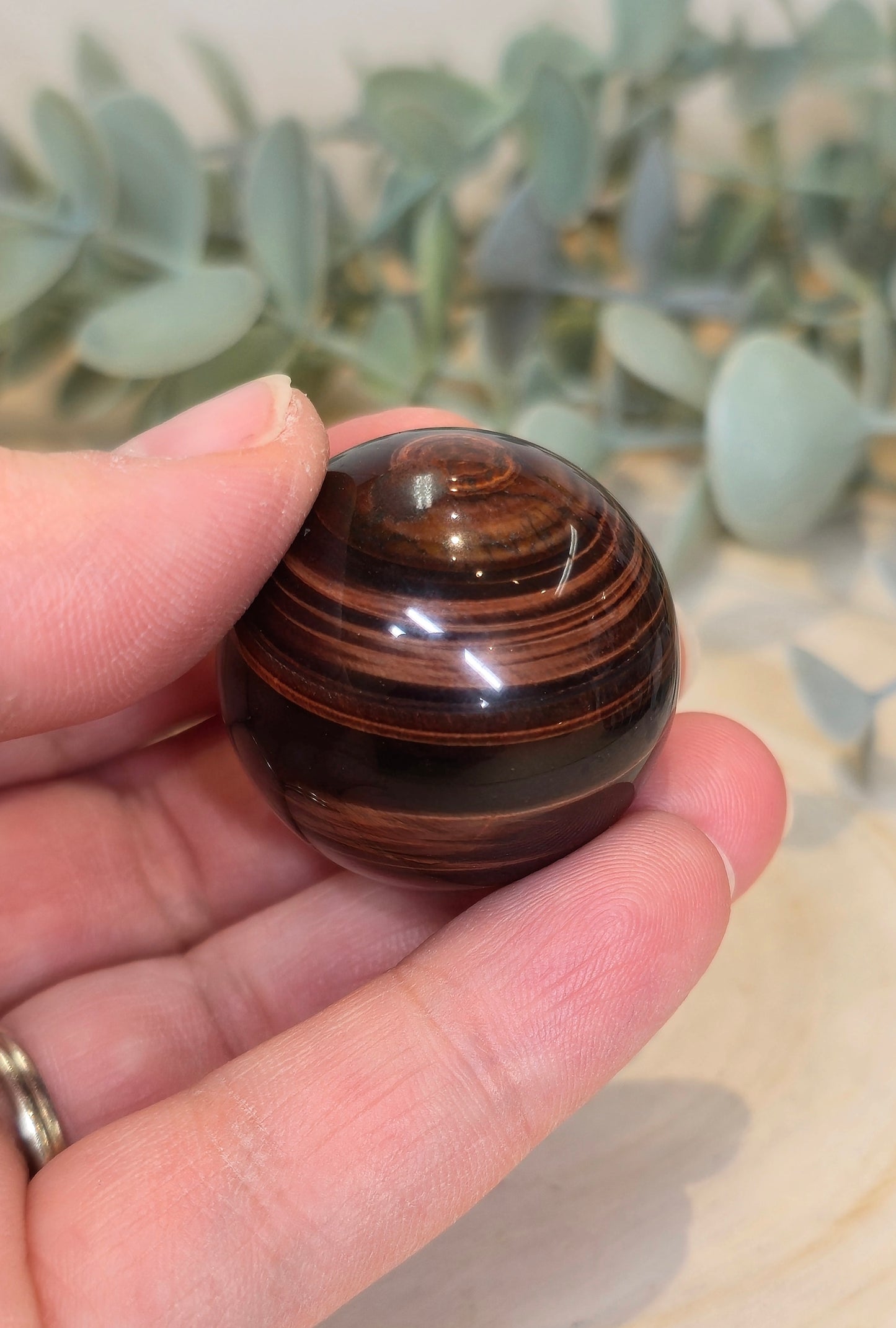 Sphère de Oeil de tigre rouge