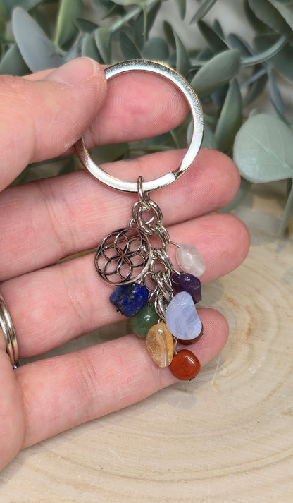 Porte-clé Graine de vie et Chakras