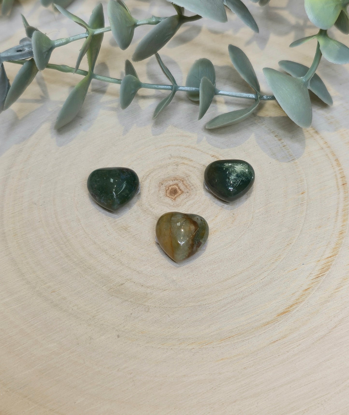 Mini Coeur en Jaspe Océan