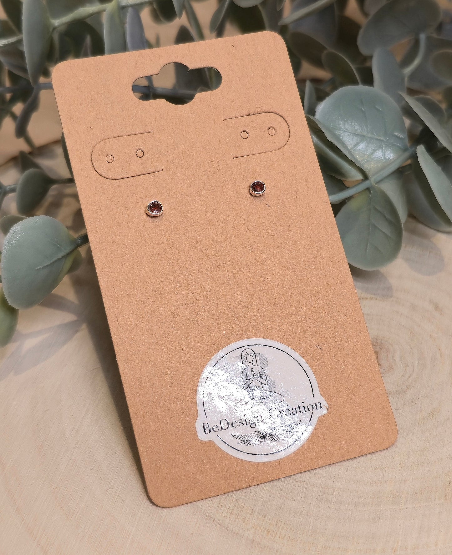 Boucles d'oreilles Grenat