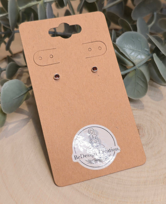 Boucles d'oreilles Grenat