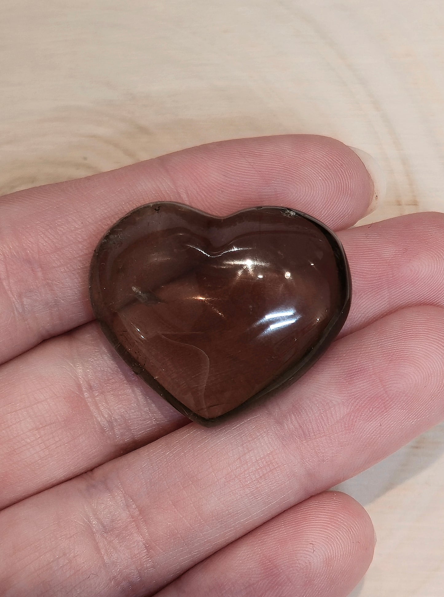 Coeur en Quartz fumé