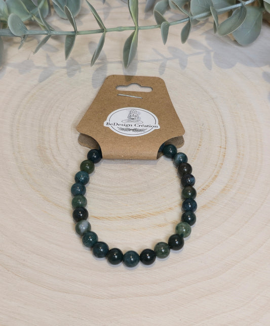 Bracelet Agate mousse 6mm