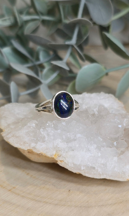 Bague Azurite-Malachite