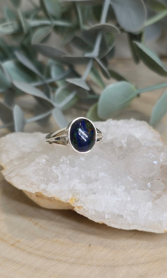 Bague Azurite-Malachite