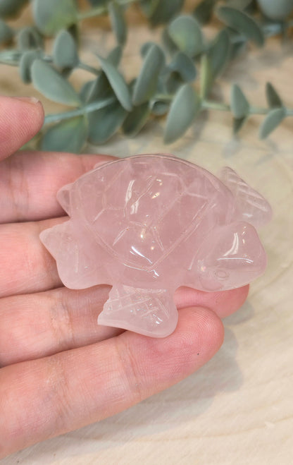 Tortue en Quartz rose