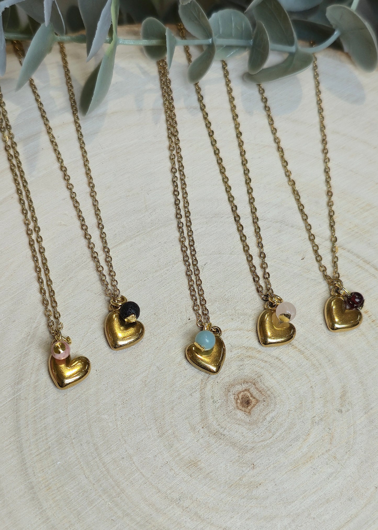 Collier Coeur bombé gold