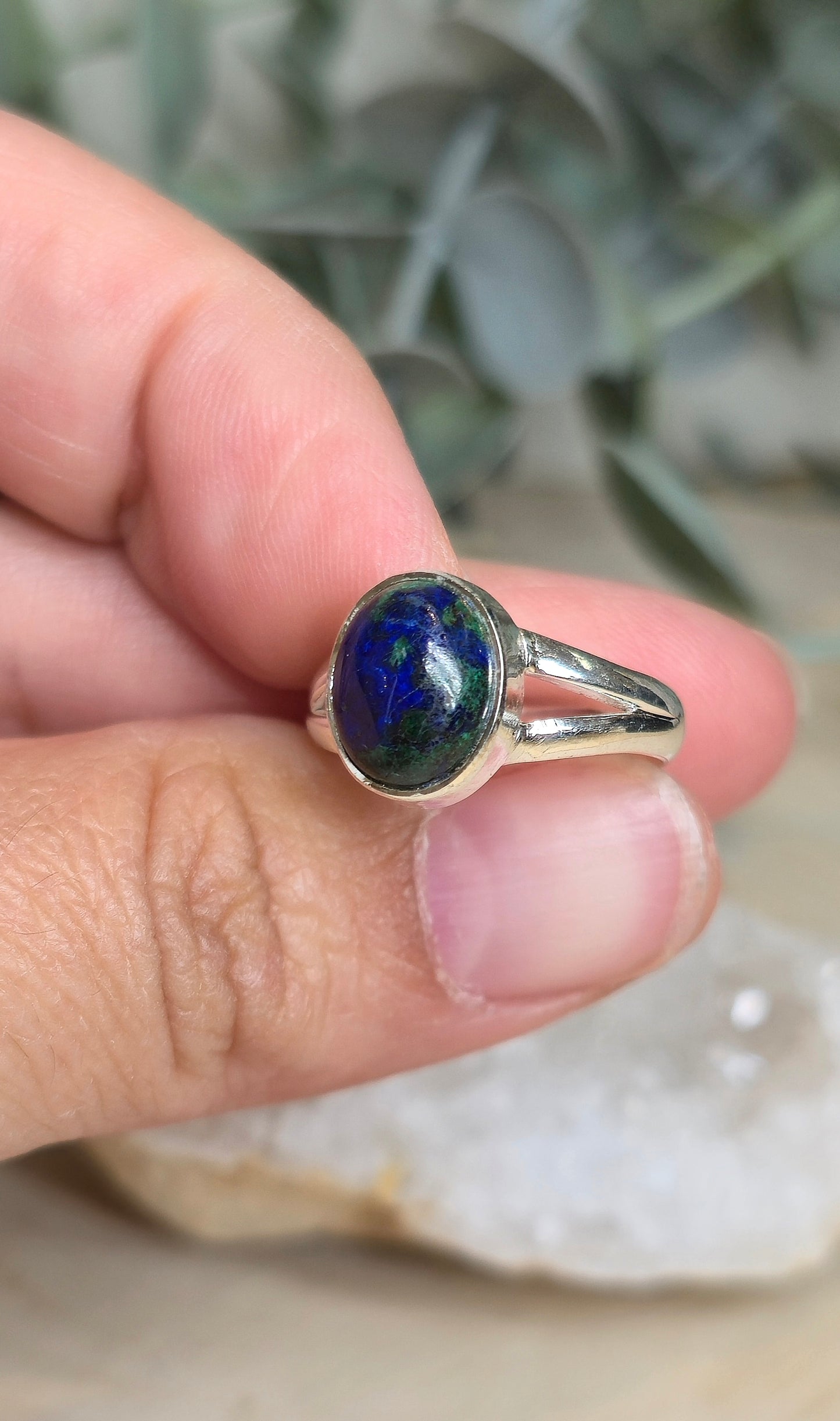 Bague Azurite-Malachite