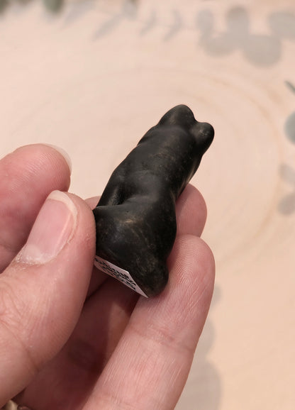 Chien en Obsidienne argentée